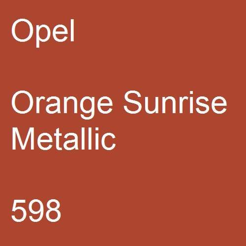 Opel, Orange Sunrise Metallic, 598.